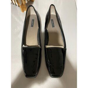 Array Women's Genuine Leather Black Patent Loafers Comfortable Slip-On Size 12M